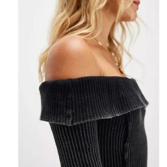 NWT FREE PEOPLE Monty Midi Dress / Washed Black Small Grunge 90s Witchy Monty - Picture 6 of 14